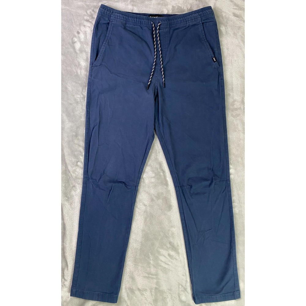 Reef Matthew Stretch Twill‎ Pants Mens Small Navy Chino Elastic Waist Straight